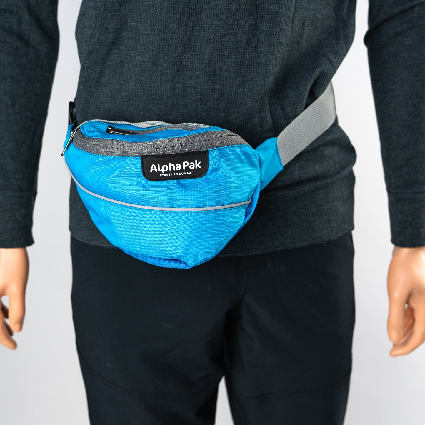 Pathfinder Hip Fanny Pack Blue and Gray