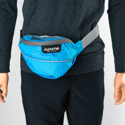 Pathfinder Hip Fanny Pack Blue and Gray